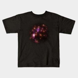 Purple and yellow nebula Kids T-Shirt